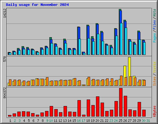 Daily usage for November 2024