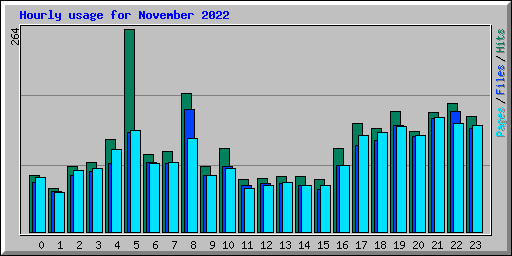 Hourly usage for November 2022