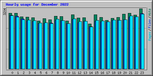 Hourly usage for December 2022