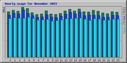 Hourly usage for November 2023