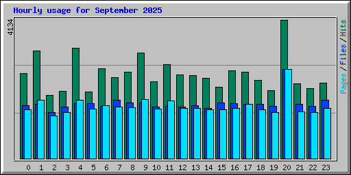 Hourly usage for September 2025