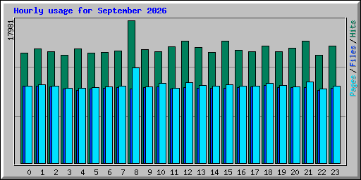 Hourly usage for September 2026